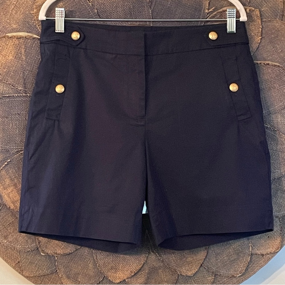 Talbots Navy Shorts with Gold Buttons